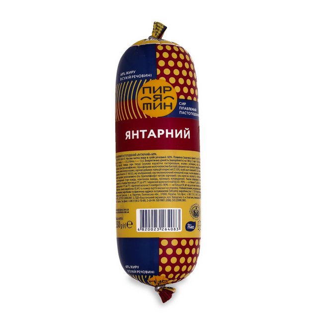 Сир плавлений ПИРЯТИН янтарний 60%, 330г